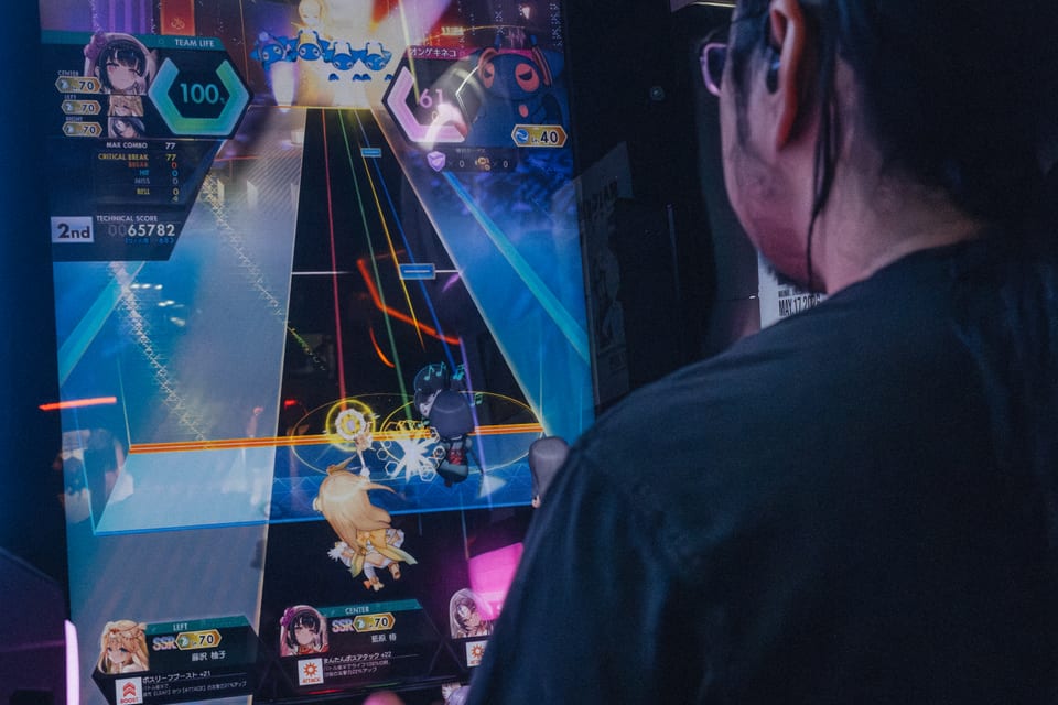 Free-play arcade cabinets at Vancouver Game Expo