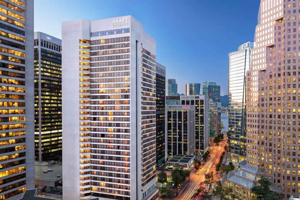 Exterior of Hyatt Regency Vancouver on Burrard Street